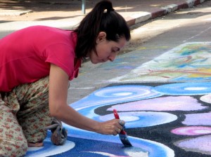 ATLAN TIZA, ARTE CALLEJERO EN TIZA, MURAL, URUGUAY