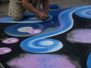 ATLAN TIZA, MURAL, ARTE CALLEJERO EN TIZA, URUGUAY