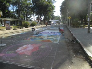 ATLAN TIZA, MURAL, ARTE CALLEJERO EN TIZA, URUGUAY