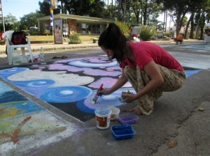 ARTE CALLEJERO EN TIZA, MURAL, URUGUAY