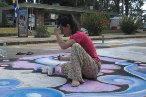 ATLAN TIZA, ARTE CALLEJERO EN TIZA, MURAL, URUGUAY