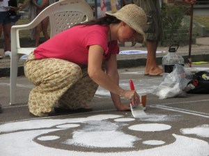 ATLAN TIZA, ARTE CALLEJERO EN TIZA, MURAL, URUGUAY