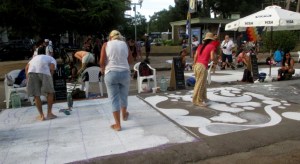 ATLAN TIZA, ARTE CALLEJERO EN TIZA, MURAL, URUGUAY