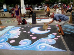 ATLAN TIZA, ARTE CALLEJERO EN TIZA, MURAL, URUGUAY